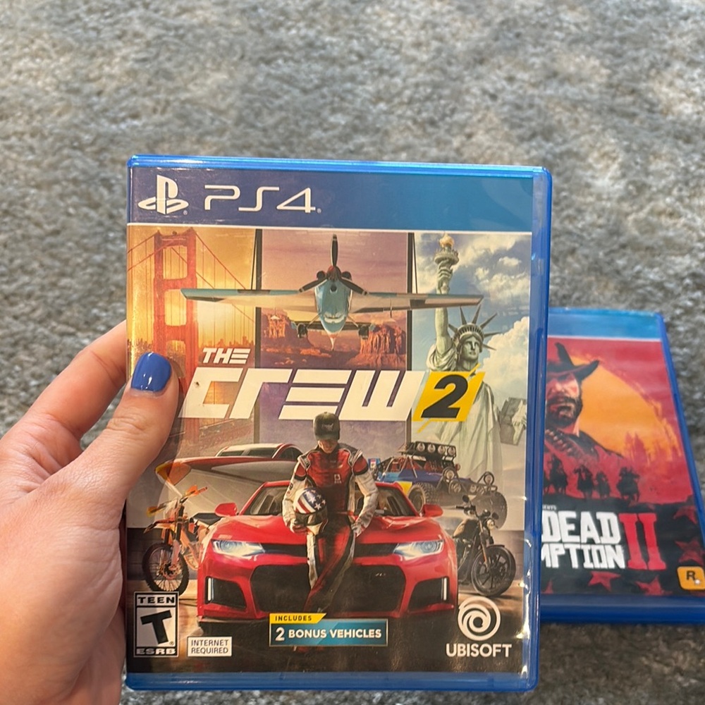 Sony PS4 Game Case with Blue Cover